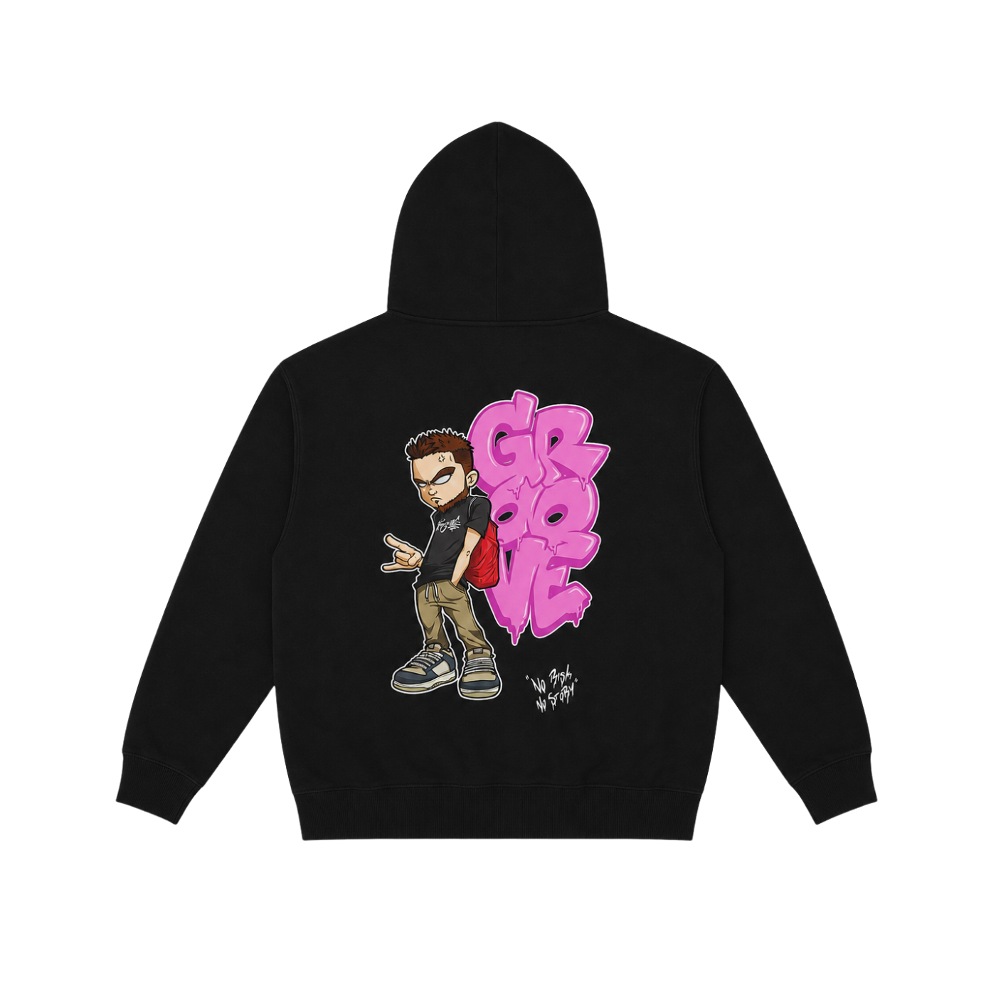 Black Groove Hoodie "No Risk, No story" (Special Edition)