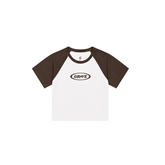 Groove Signature Baby Tee Brown/White